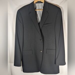 Calvin Klein 100% Pure New Wool Men's Black Blazer Size 43R